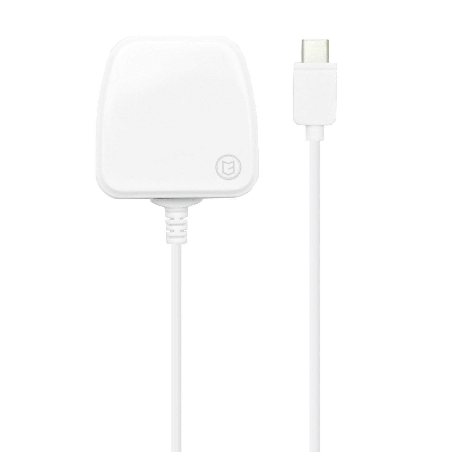 C3 2 AMP Type C USB Mains Charger - White