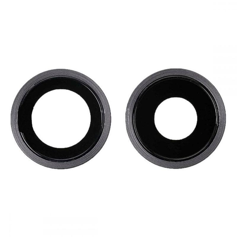 For Apple iPhone 11 Replacement Camera Lens With Bezel (Black)