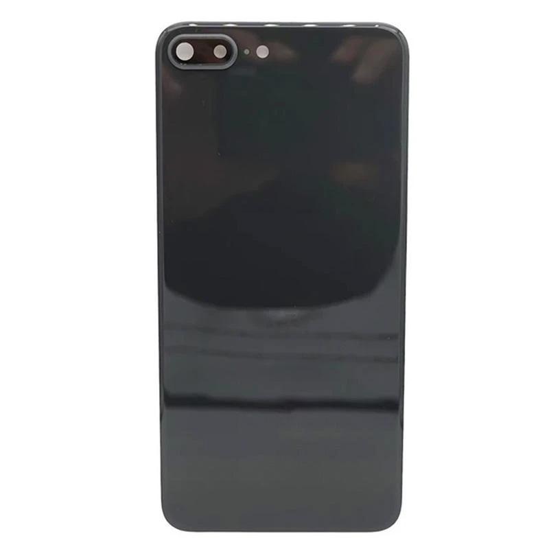For Apple iPhone 8 Plus Replacement Back Glass (Black) With Camera Lens