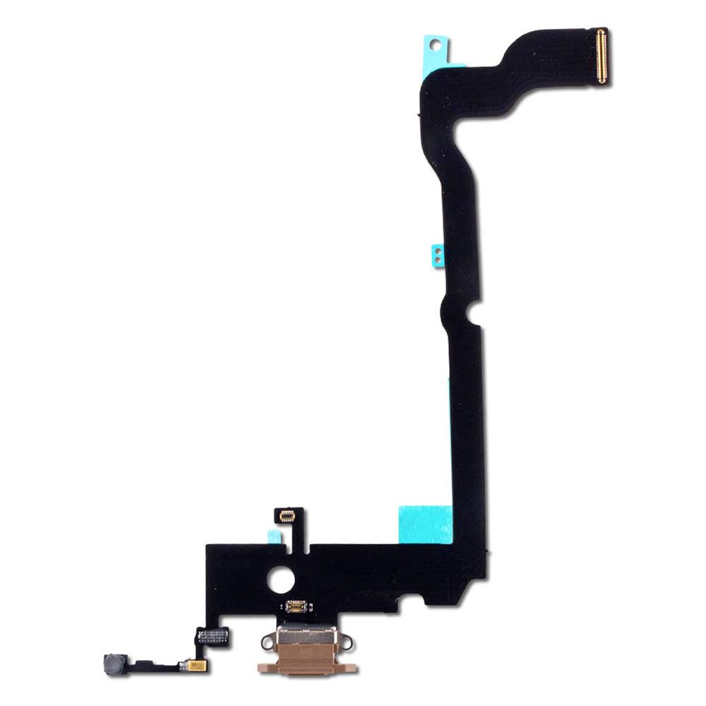 For Apple iPhone XS Max Replacement Charging Port & Microphone Flex - Gold (AM)