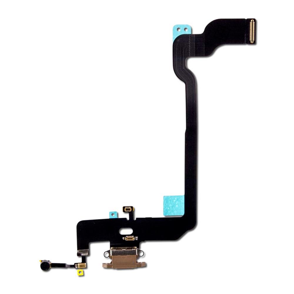 For Apple iPhone XS Replacement Charging Port & Microphone Flex - Gold (AM)