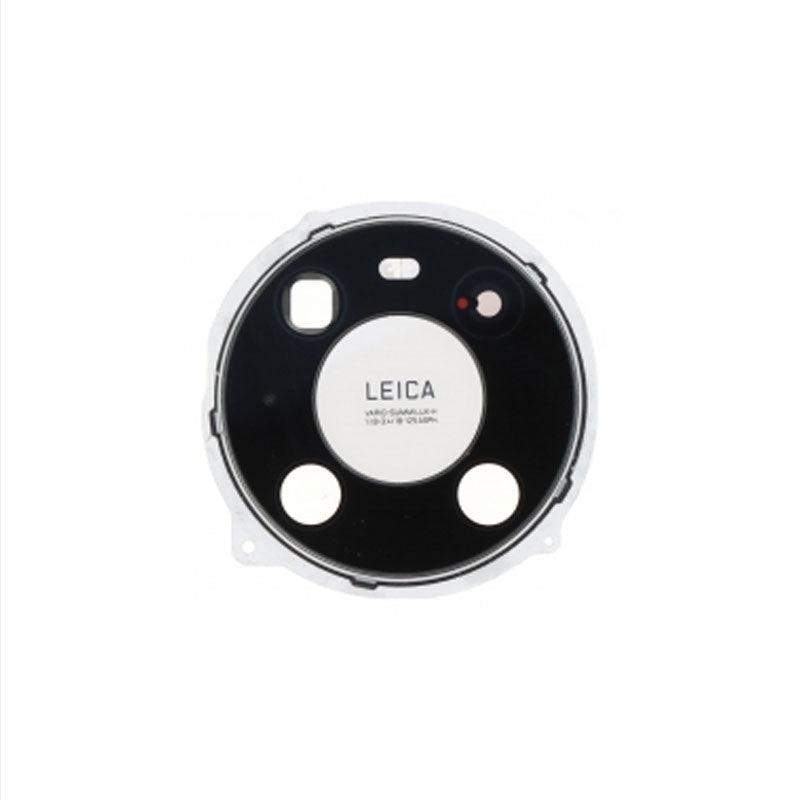For Huawei Mate 40 Pro Replacement Rear Camera Lens With Cover Bezel Ring (White)