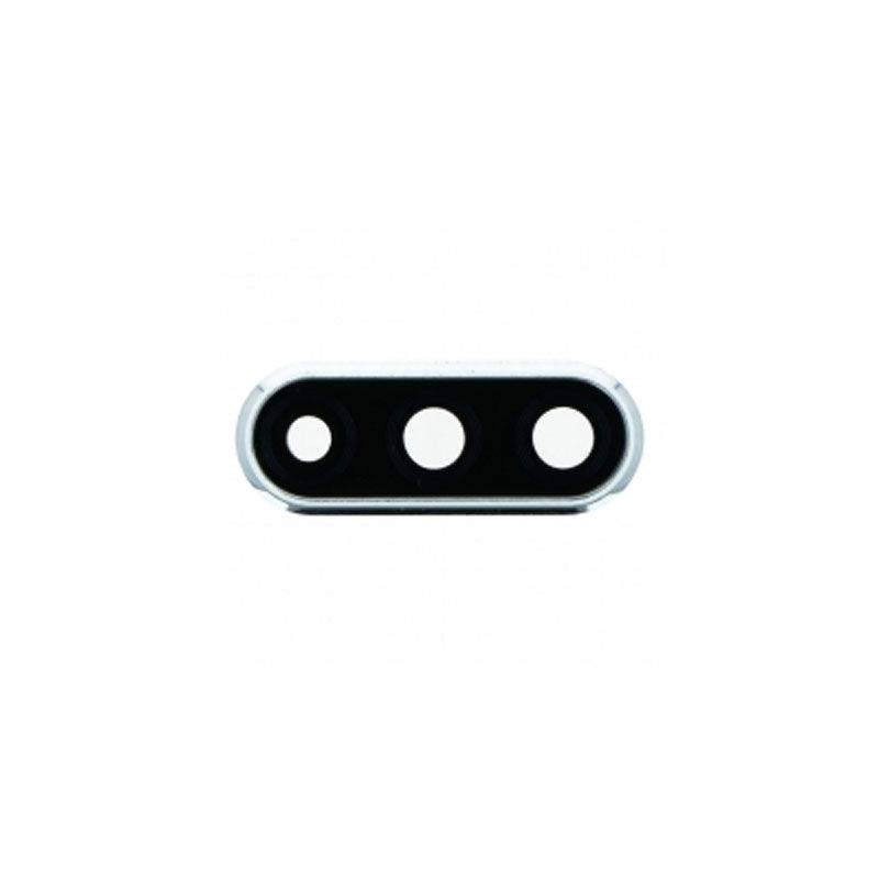 For Huawei Nova 4e Replacement Rear Camera Lens With Cover Bezel Ring (Silver)