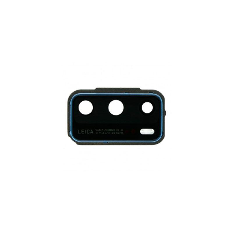 For Huawei P40 Replacement Rear Camera Lens With Cover Bezel Ring (Blue)