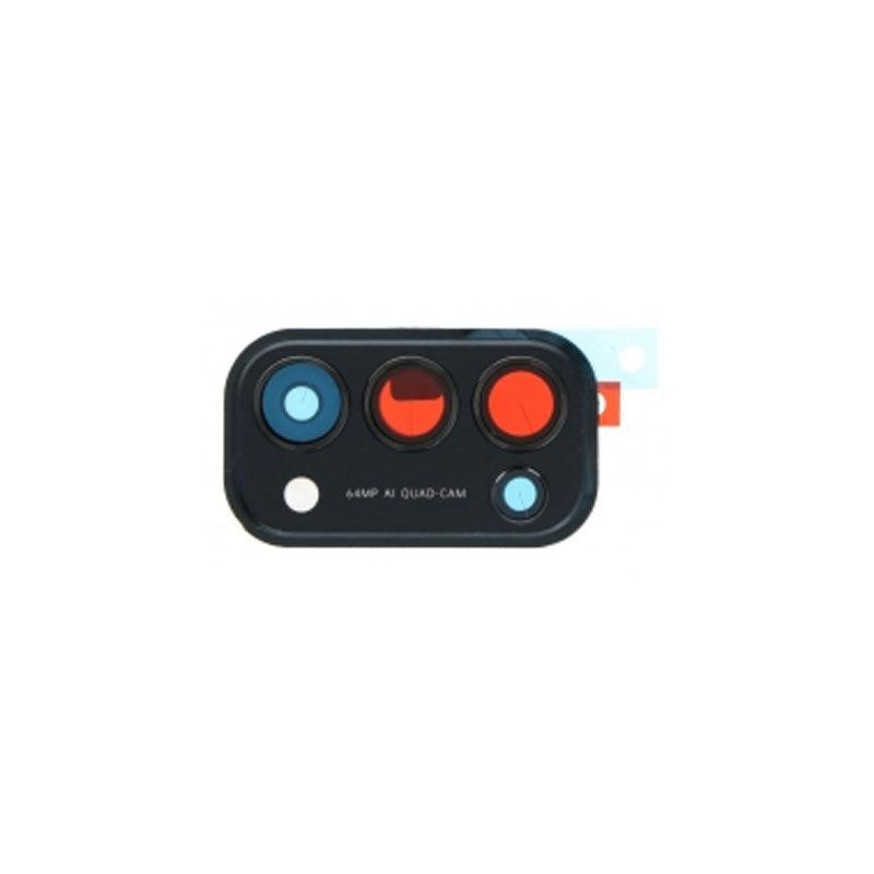 For Oppo Reno5 5G Replacement Rear Camera Lens With Cover Bezel Ring (Black)