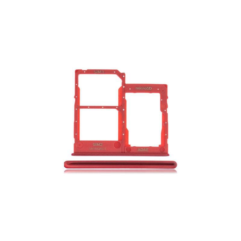 For Samsung Galaxy A41 A415F Replacement Dual Sim Card Tray ( Prism Crush Red)