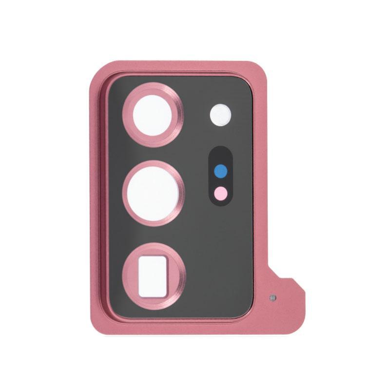 For Samsung Galaxy Note 20 Ultra N985 Replacement Rear Camera Lens With Cover Bezel Ring (Pink)
