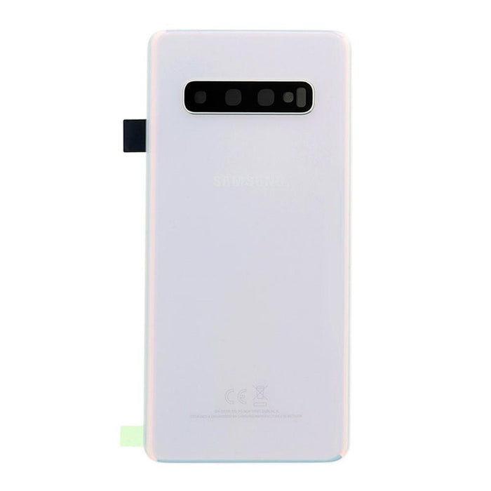 For Samsung Galaxy S10 Replacement Rear Battery Cover with Adhesive (Prism White)
