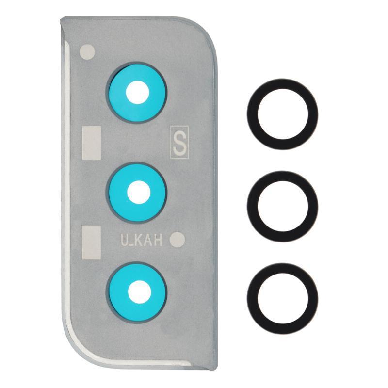 For Samsung Galaxy S21 Plus 5G G996 Replacement Camera Lens With Bezel (Phantom Silver)