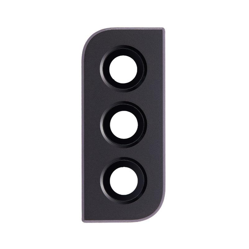 For Samsung Galaxy S22 5G S901B / S22+ S906E Replacement Rear Camera Lens With Cover Bezel Ring (Phantom Black)