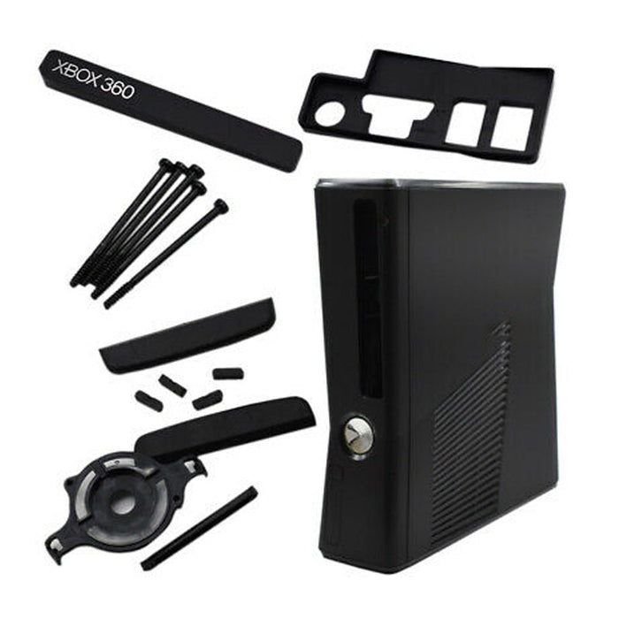 For Xbox 360 Slim Replacement External Housing Shell (Black)