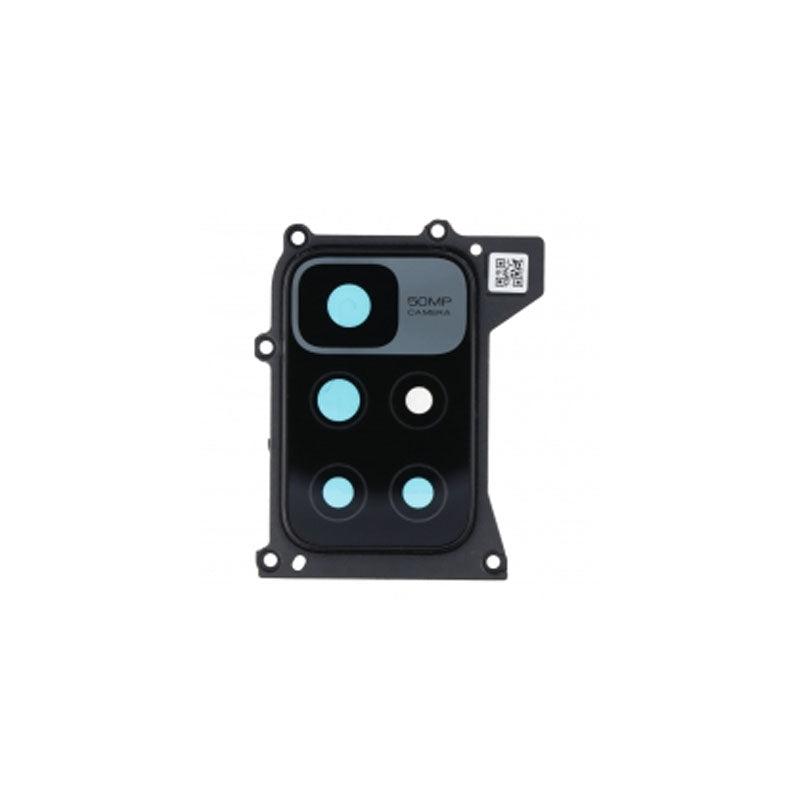 For Xiaomi Redmi 10 Prime Replacement Rear Camera Lens With Cover Bezel Ring (Black)