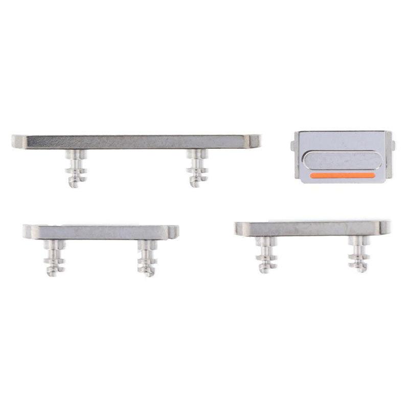 For Apple iPhone 14 Pro Max Replacement Button Set (Silver)