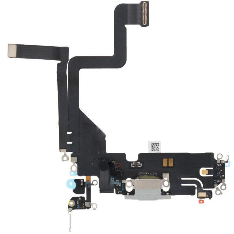 For Apple iPhone 14 Pro Replacement Charging Port Flex (Silver)