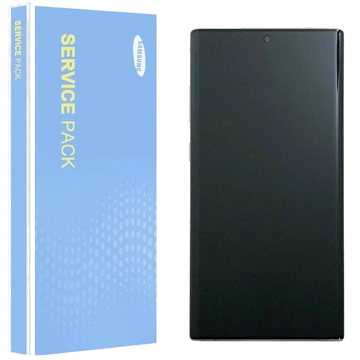 Samsung Galaxy Note 10 Plus N975 Service Pack Aura Glow / Silver Full Frame Touch Screen Display GH82-20838C