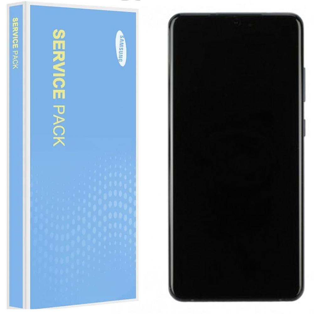 Samsung Galaxy S20 Ultra 5G G988F Service Pack Full Frame Touch Screen Display (Cosmic Black) GH82-22327A / GH82-22271A