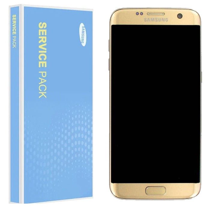Samsung Galaxy S7 Edge G935F Service Pack Gold Full Frame Touch Screen Display GH97-18533C/ GH97-18767C