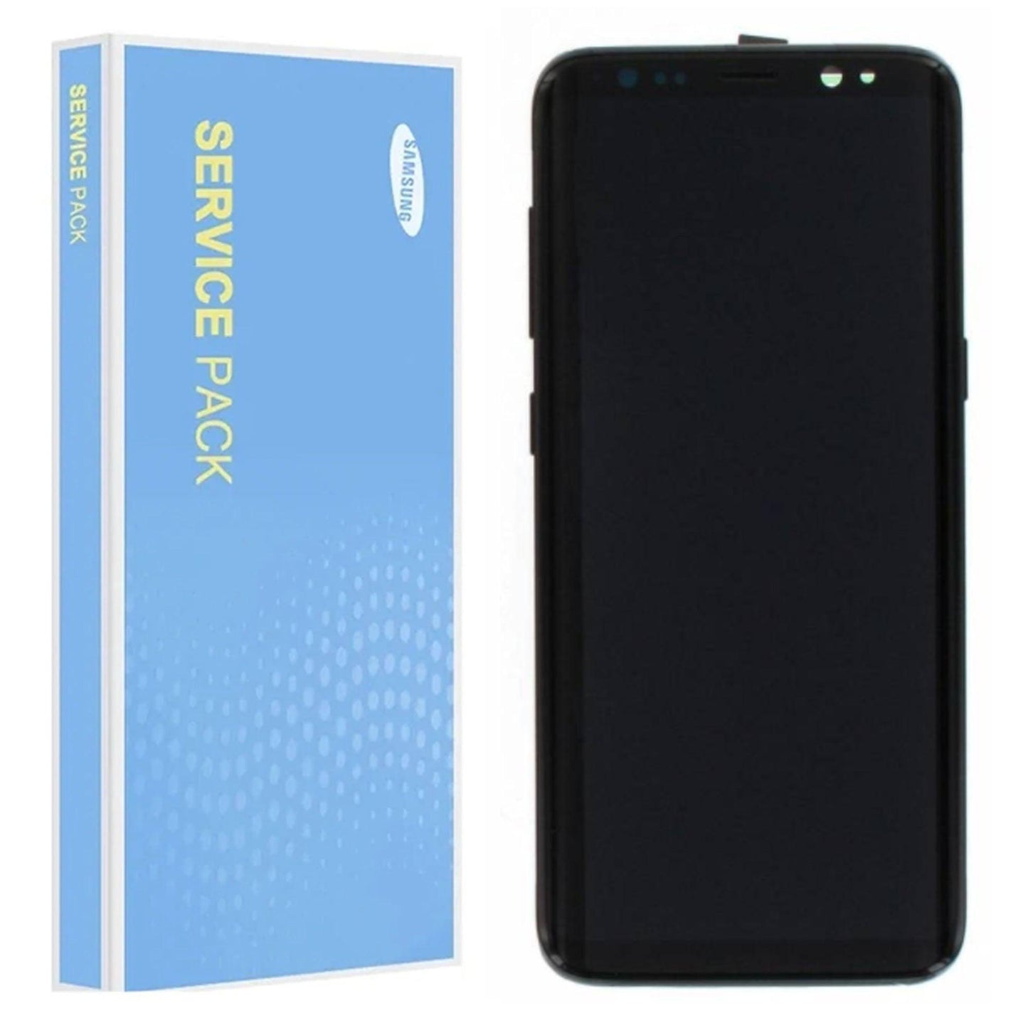 Samsung Galaxy S8 G950F Service Pack Cosmic Midnight Black Full Frame Touch Screen Display GH97-20457A/ GH97-20473A