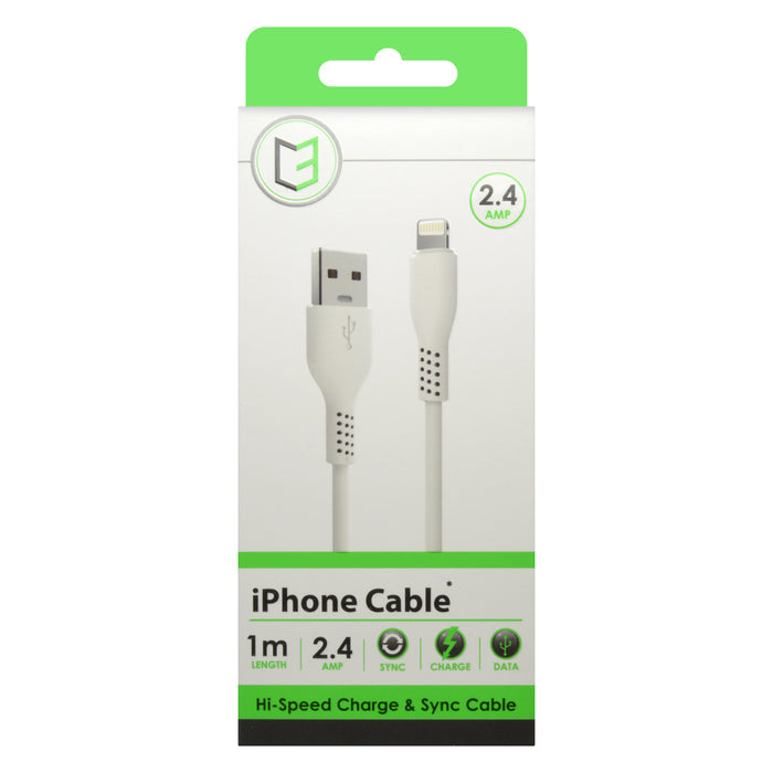 C3 High-Speed Data Sync & Charge iPhone 1 Metre Rounded USB Cable