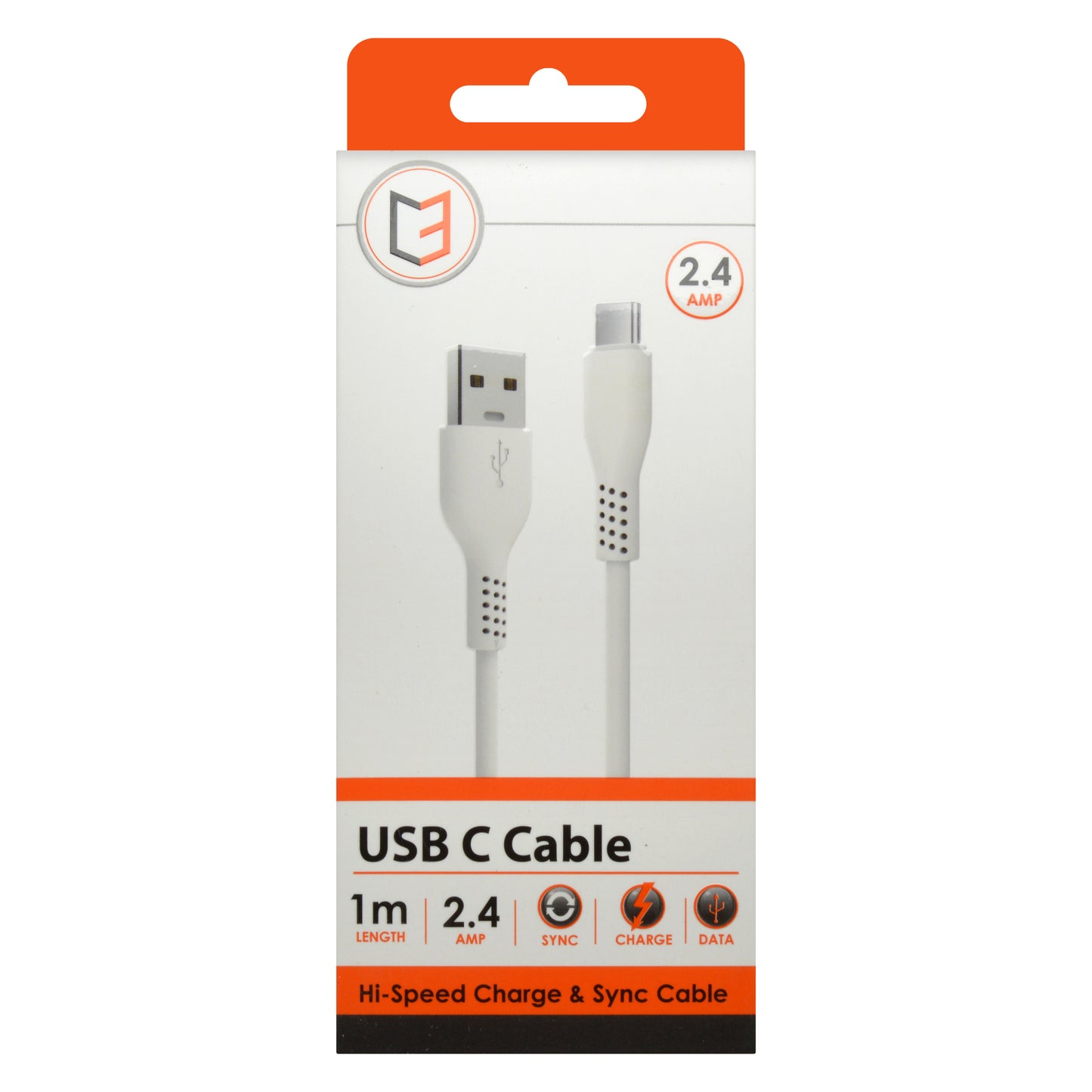C3 High-Speed Data Sync & Charge Type C 1M Rounded USB Cable