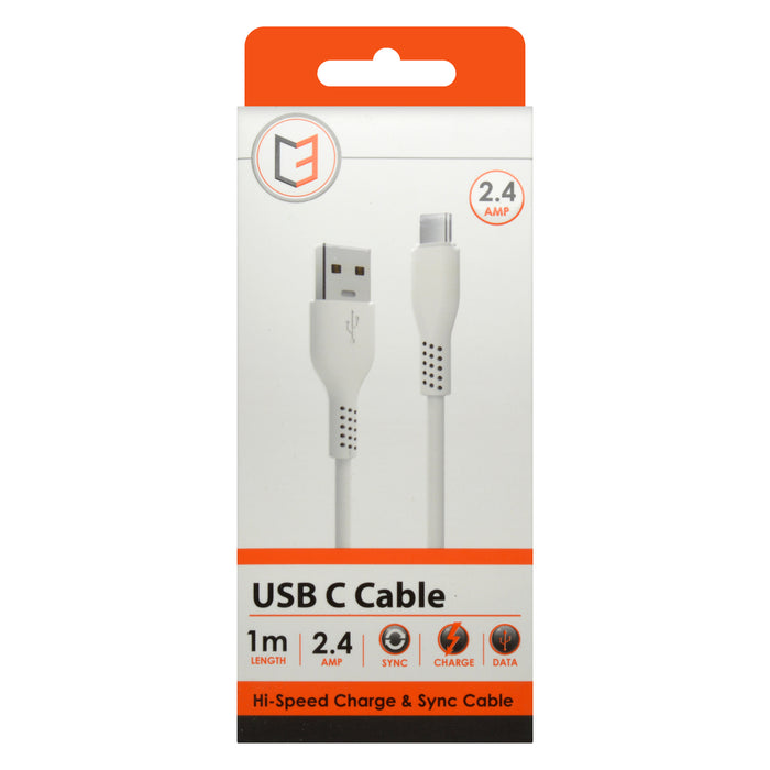 C3 High-Speed Data Sync & Charge Type C 1M Rounded USB Cable