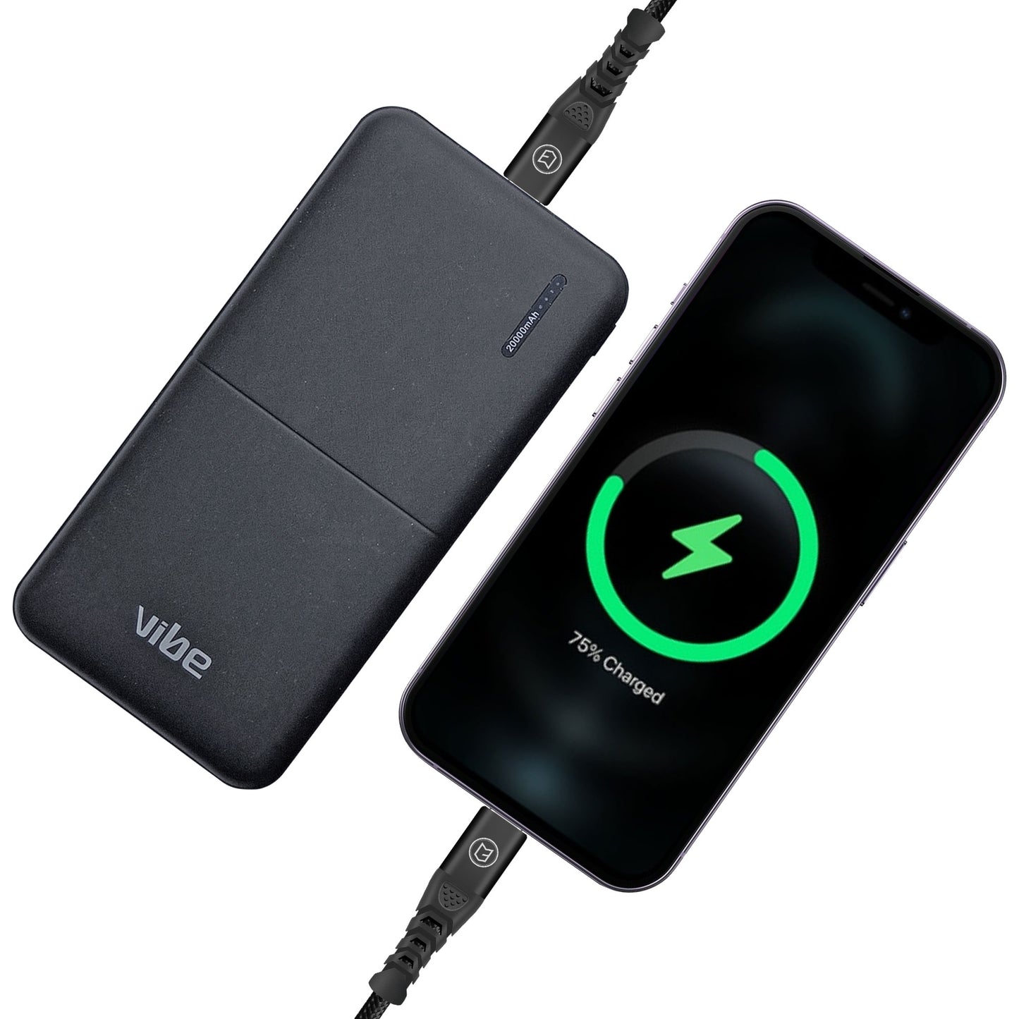 Vibe 20,000mAh Power Bank Portable USB Rechargeable Battery