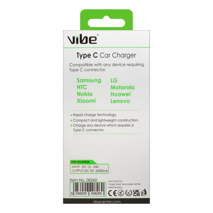 Vibe Type C Car Charger