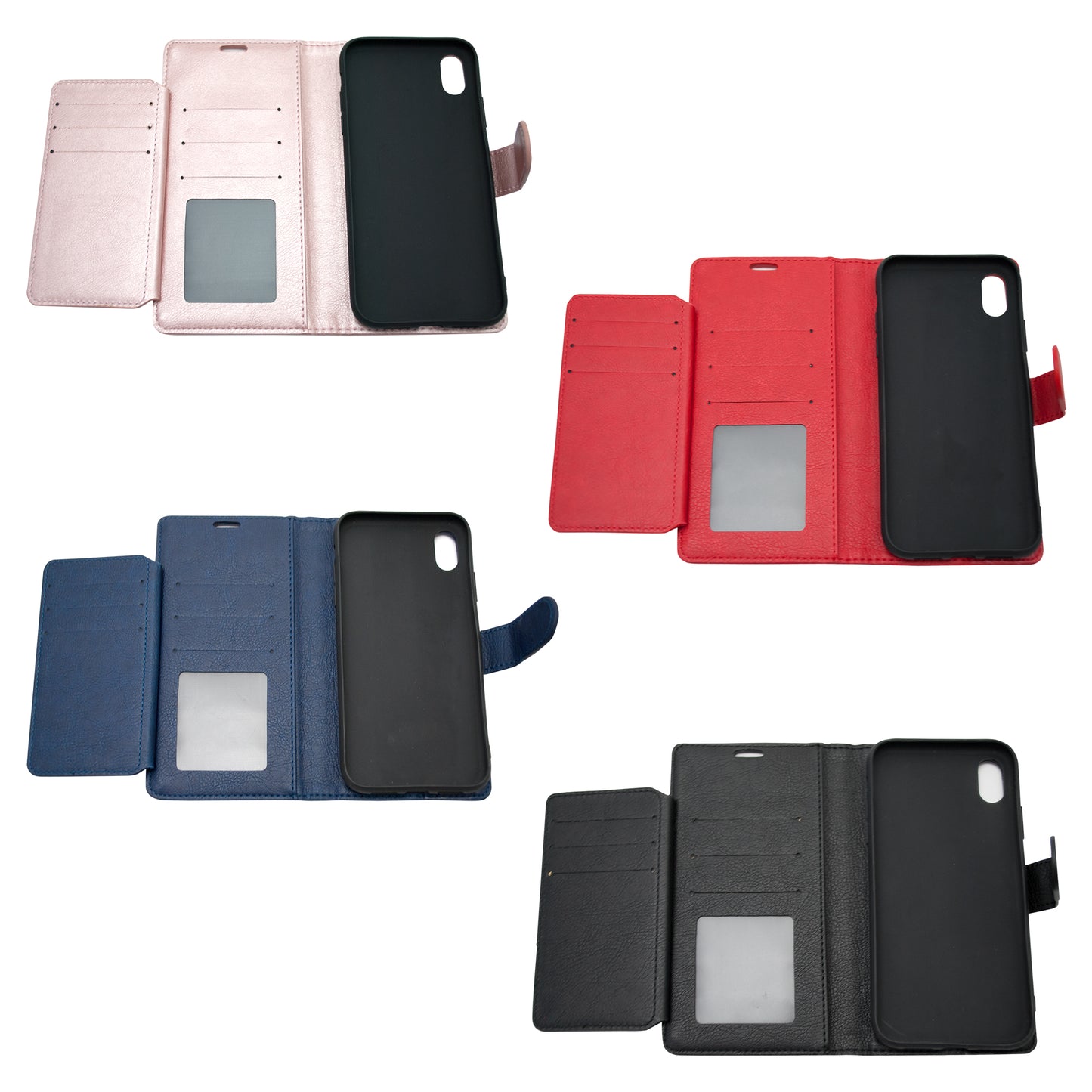 Vibe High Quality Flexible PU Leather Wallet case for all iPhones