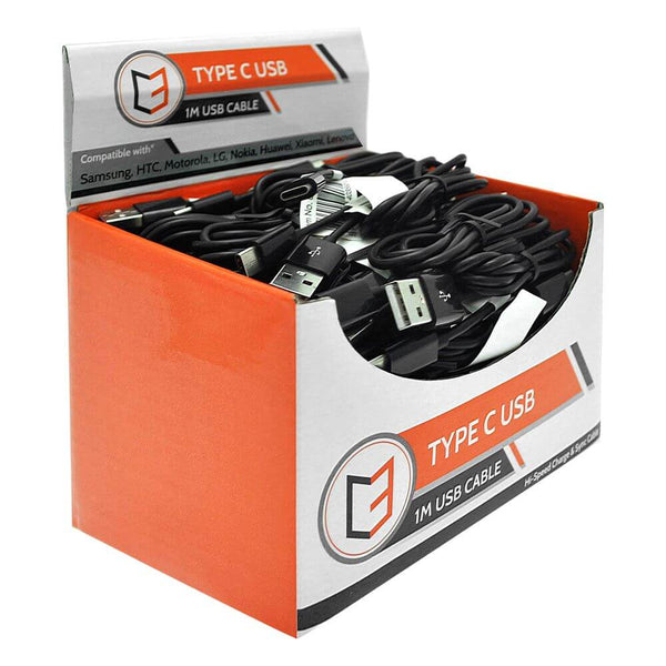 C3 1 meter Type C USB cable Commercial Display Unit of 40pcs