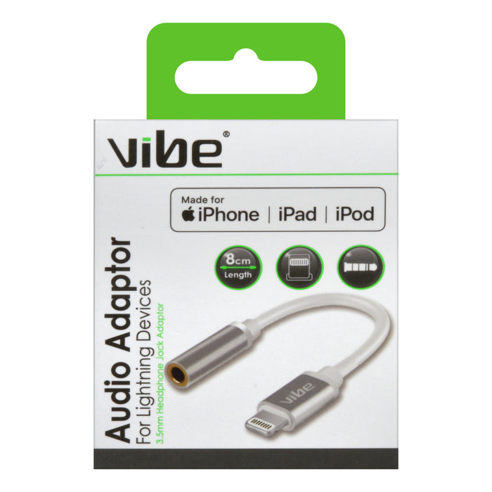 Vibe MFI Headphone Adaptor to 3.5mm MFI Lightning Audio Adapter