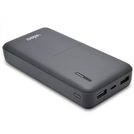 Vibe 20,000mAh Power Bank Portable USB Rechargeable Battery - Black