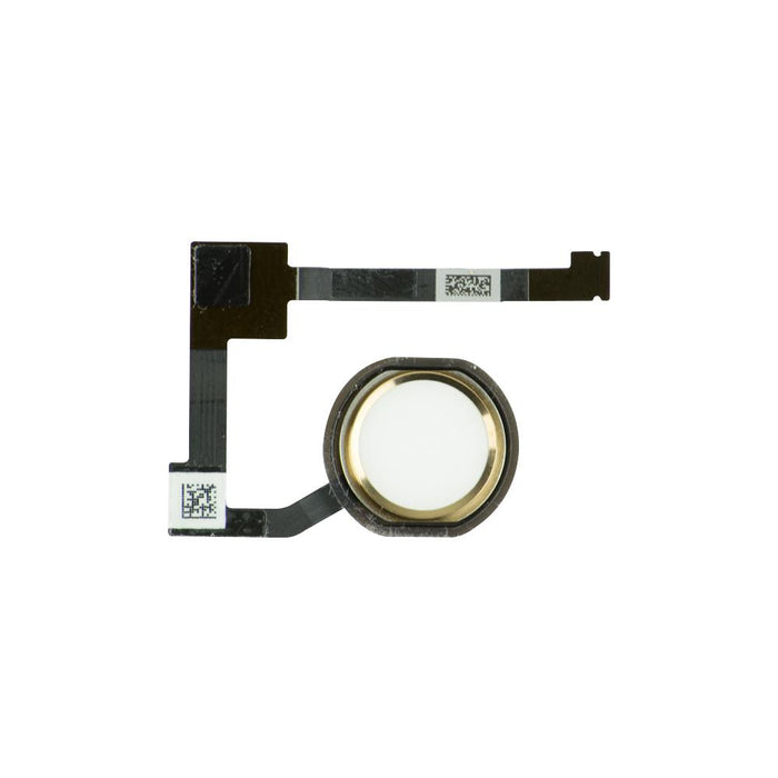 For Apple iPad Air 2 / Mini 4 & 5 / Pro 12.9 Replacement Home Button Flex (White/Gold)