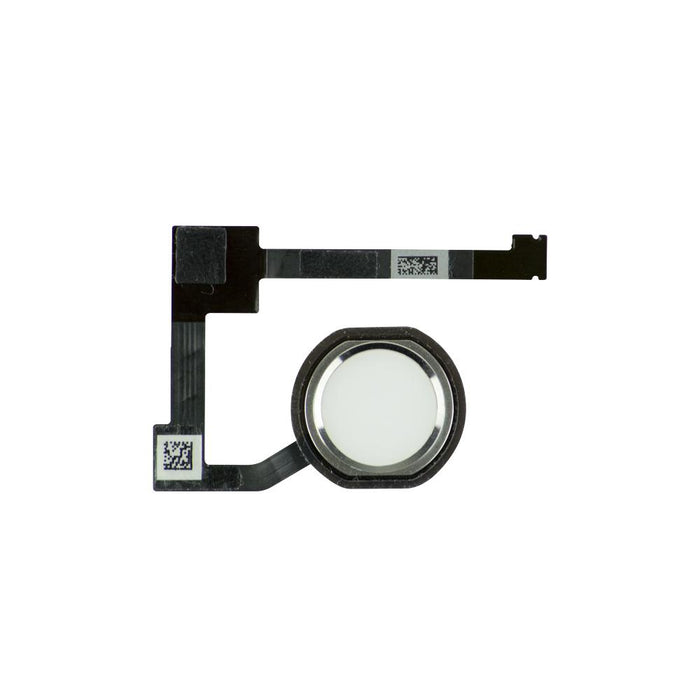 For Apple iPad Air 2 / Mini 4 & 5 / Pro 12.9 Replacement Home Button Flex (White/Silver)