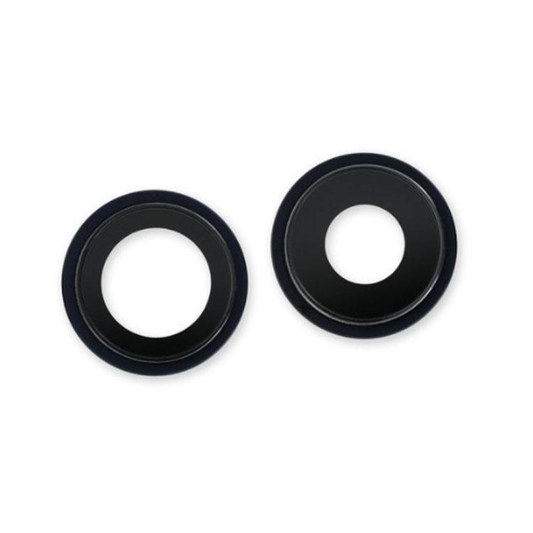 For Apple iPhone 12 / 12 Mini Replacement Camera Lens With Bezel (Black)