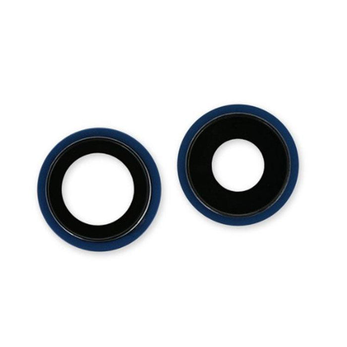 For Apple iPhone 12 / 12 Mini Replacement Camera Lens With Bezel (Blue)