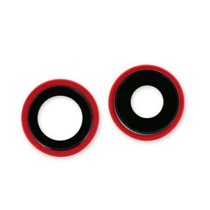 For Apple iPhone 12 / 12 Mini Replacement Camera Lens With Bezel (Red)