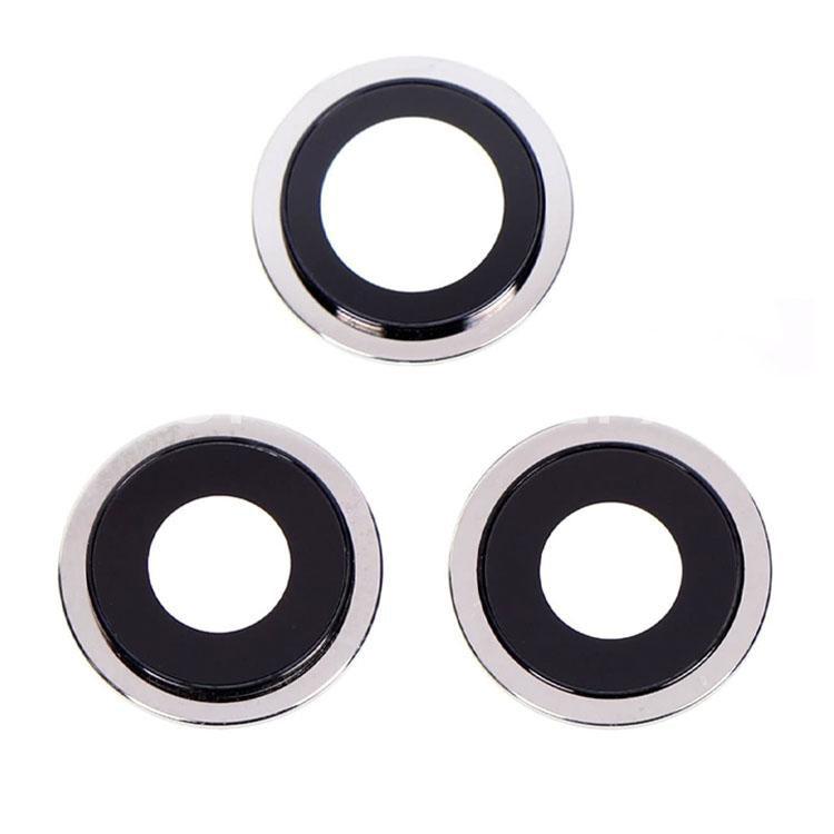 For Apple iPhone 12 Pro Replacement Camera Lens With Bezel (Silver)