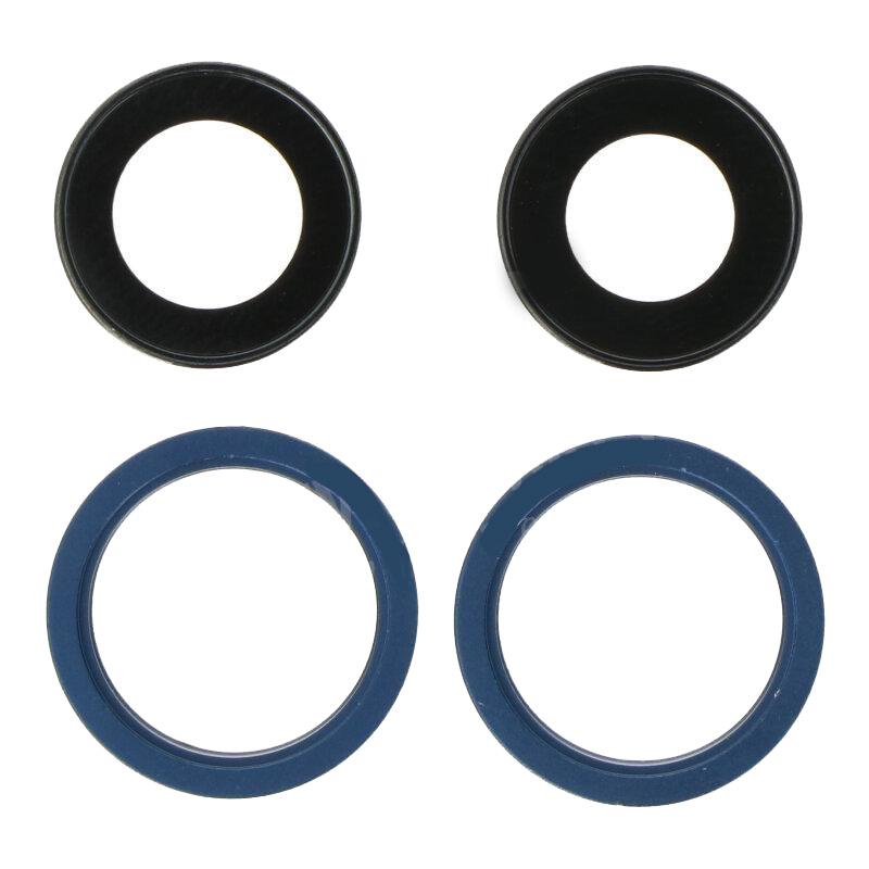 For Apple iPhone 13 / 13 Mini Replacement Camera Lens With Bezel (Blue)