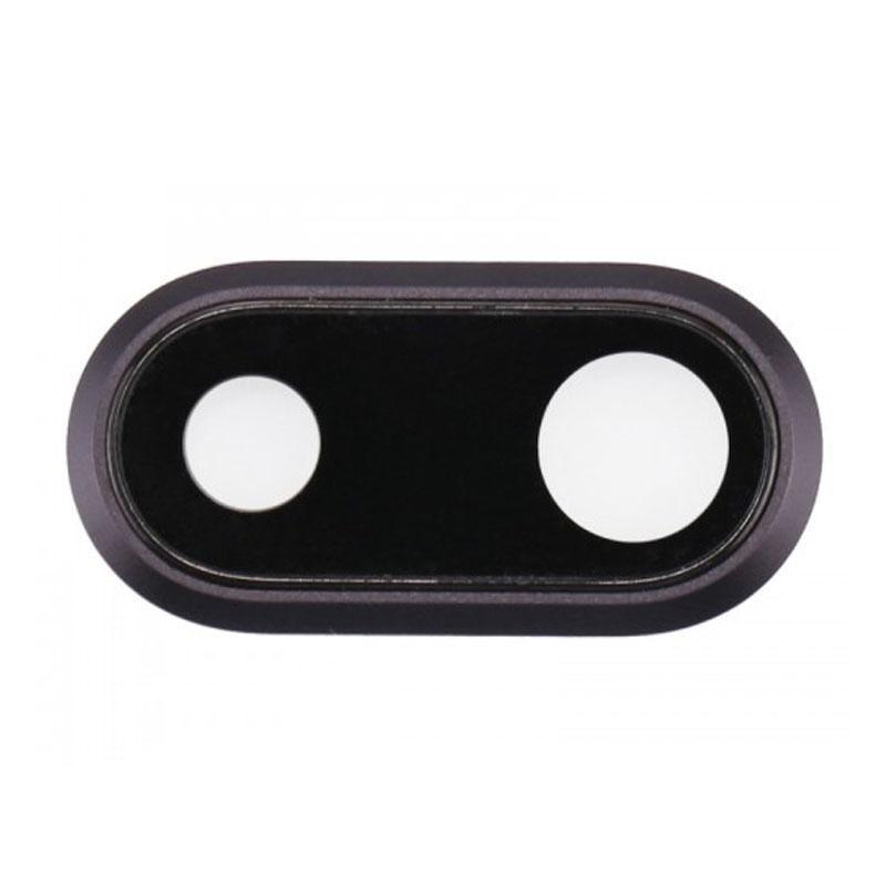 For Apple iPhone 8 Plus Replacement Rear Camera Lens With Bezel (Black)