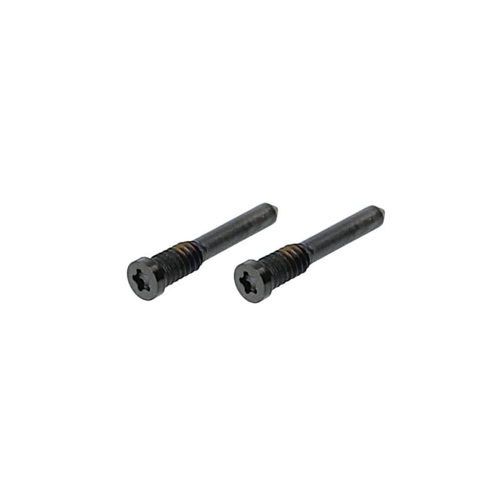 For Apple iPhone X / XR / XS / XS Max Replacement Bottom Pentalobe Screws - Black (x2)