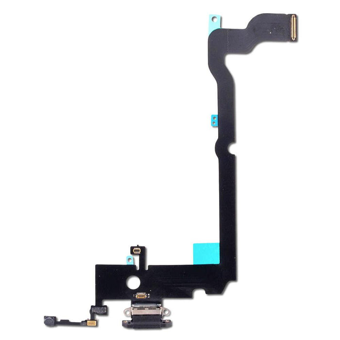 For Apple iPhone XS Max Replacement Charging Port & Microphone Flex - Black (AM)