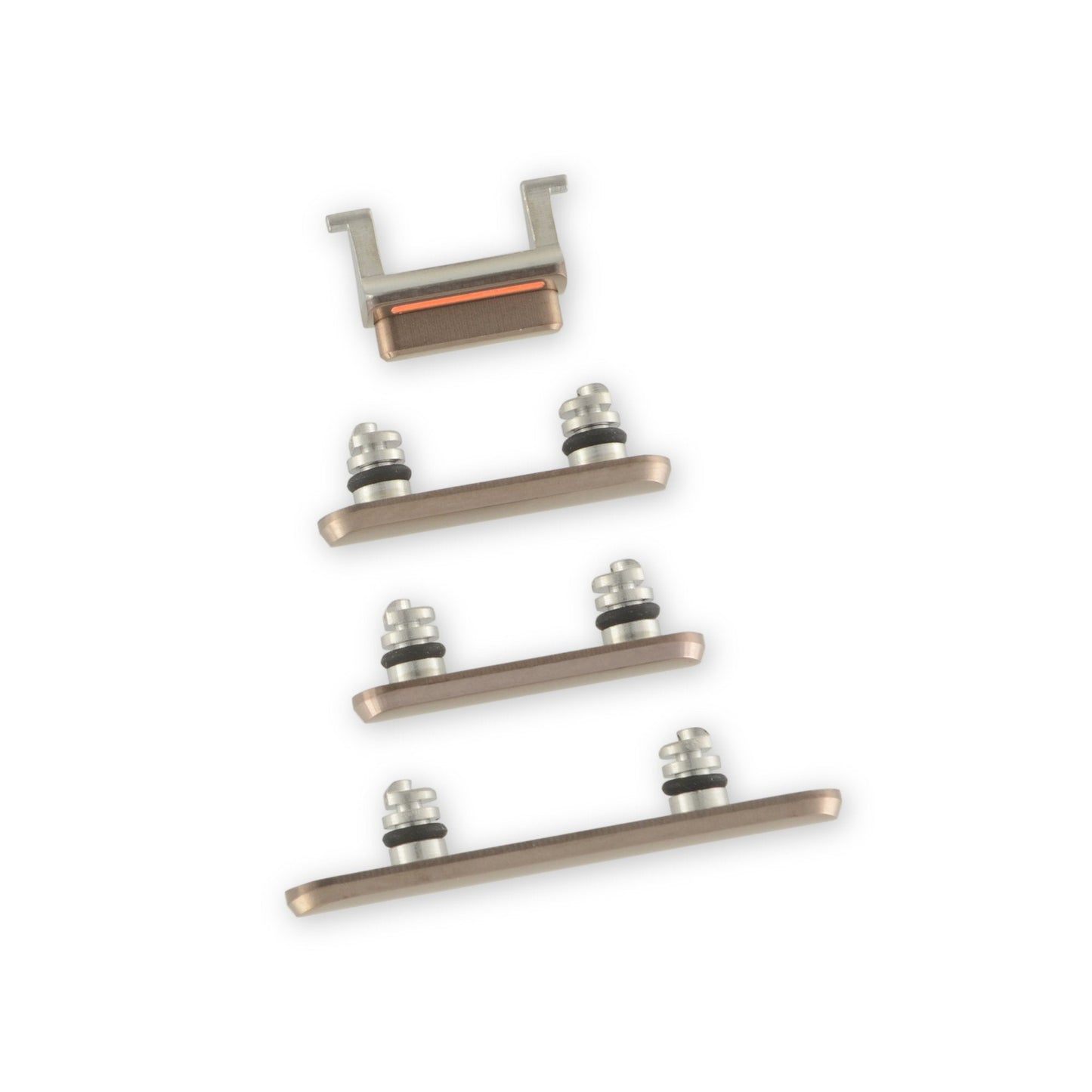 For Apple iPhone XS / XS Max Replacement Power Volume Mute Buttons With Seals (Gold)