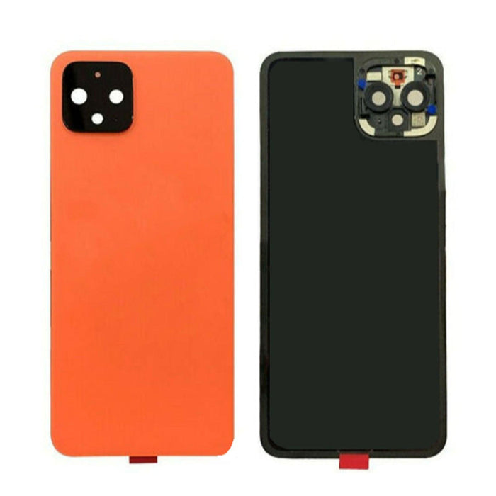 For Google Pixel 4 Replacement Battery Cover / Rear Panel With Camera Lens & Adhesive (Oh So Orange)