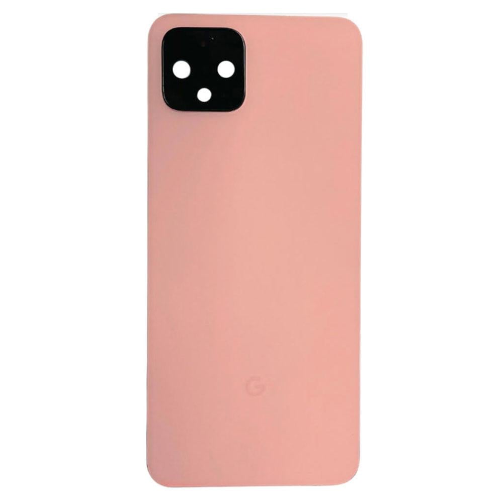 For Google Pixel 4 Replacement Battery Cover / Rear Panel With Camera Lens & Adhesive (Pink)