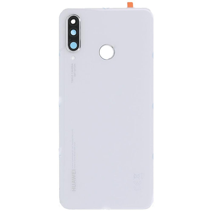 For Huawei P30 Lite New Edition Replacement Rear Battery Cover Inc Lens with Adhesive 48MP (Pearl White)