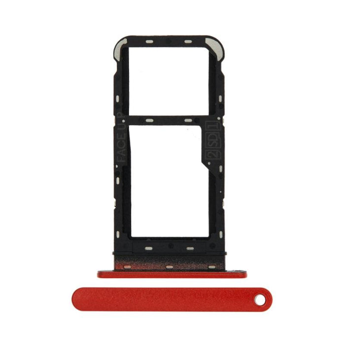 For Motorola Moto E7 Power Replacement Sim Card Tray (Coral Red)