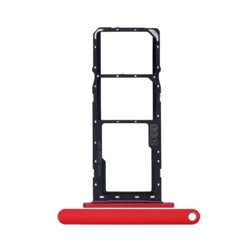 For Motorola Moto G8 Power Lite Replacement Sim Card Tray (Red)