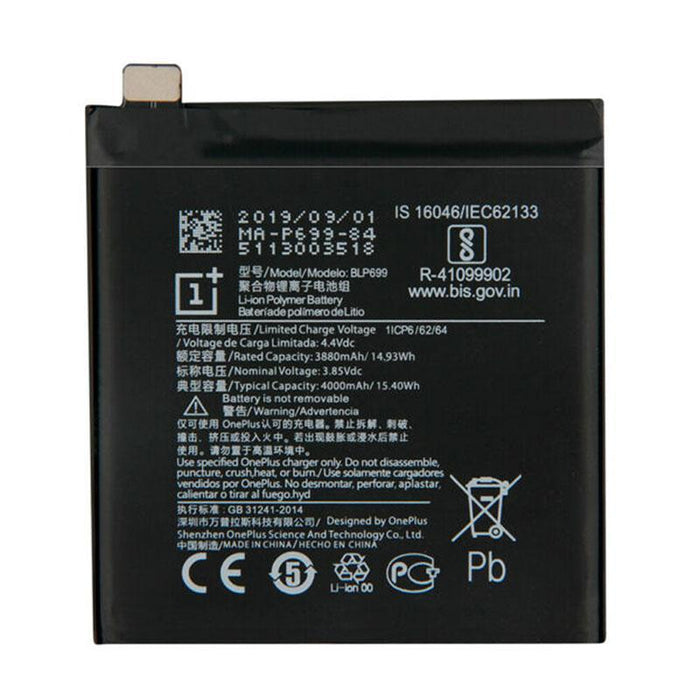For OnePlus 7 Pro Replacement Battery 4000mAh - BLP699