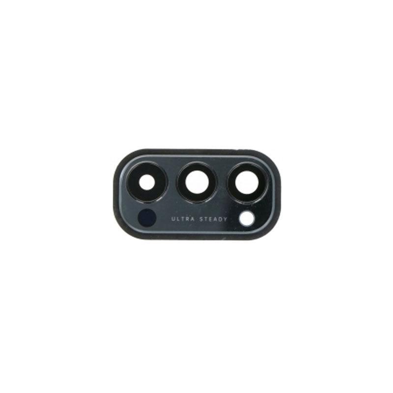 For Oppo Reno4 5G Replacement Rear Camera Lens With Cover Bezel Ring (Black)