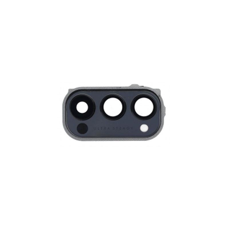 For Oppo Reno4 Pro 5G Replacement Rear Camera Lens With Cover Bezel Ring (Black)